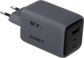 AUKEY Comet Mix 3 67W GaN PD Wall Charger (3‑Port)